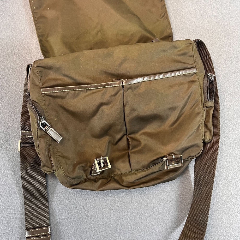PRADA Shoulder Bag Crossbody Messenger Bag Shoulder Bag Nylon Triangle Logo Uni - Picture 8 of 16